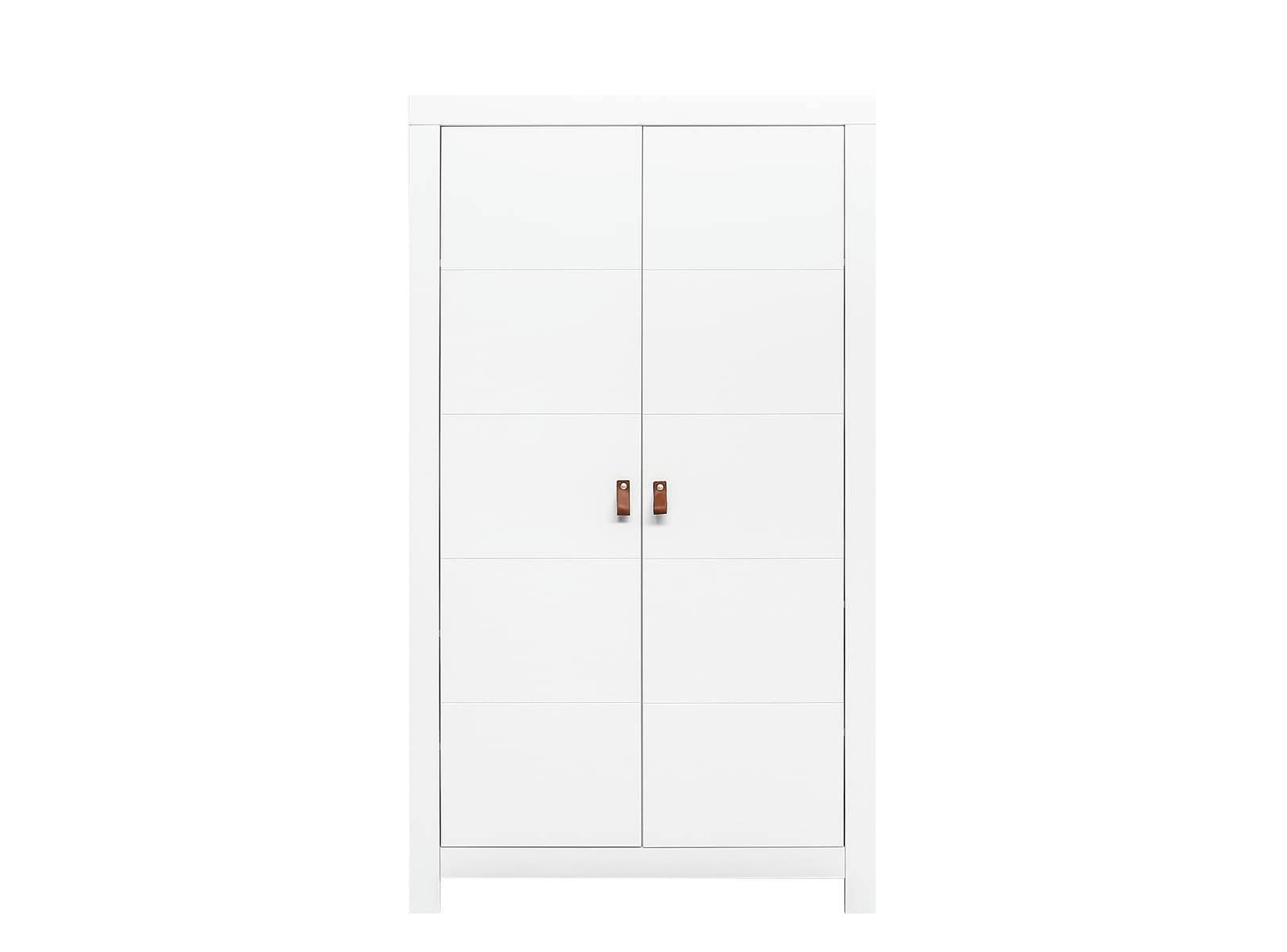 NOAH - Armoire 2-portes en MDF et panneaux de particules blanc