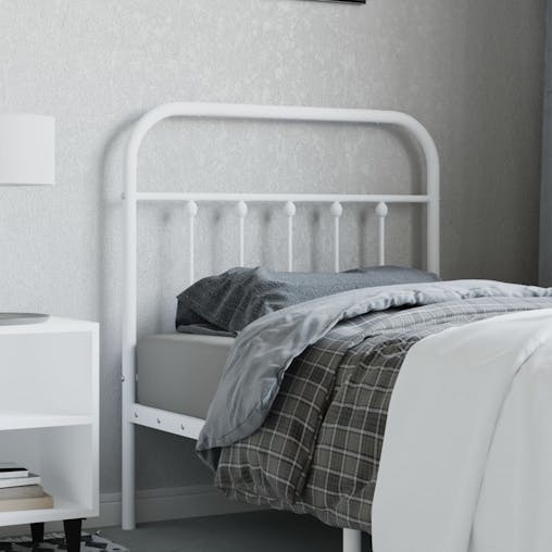 NNEVL Metal Headboard White 90 cm