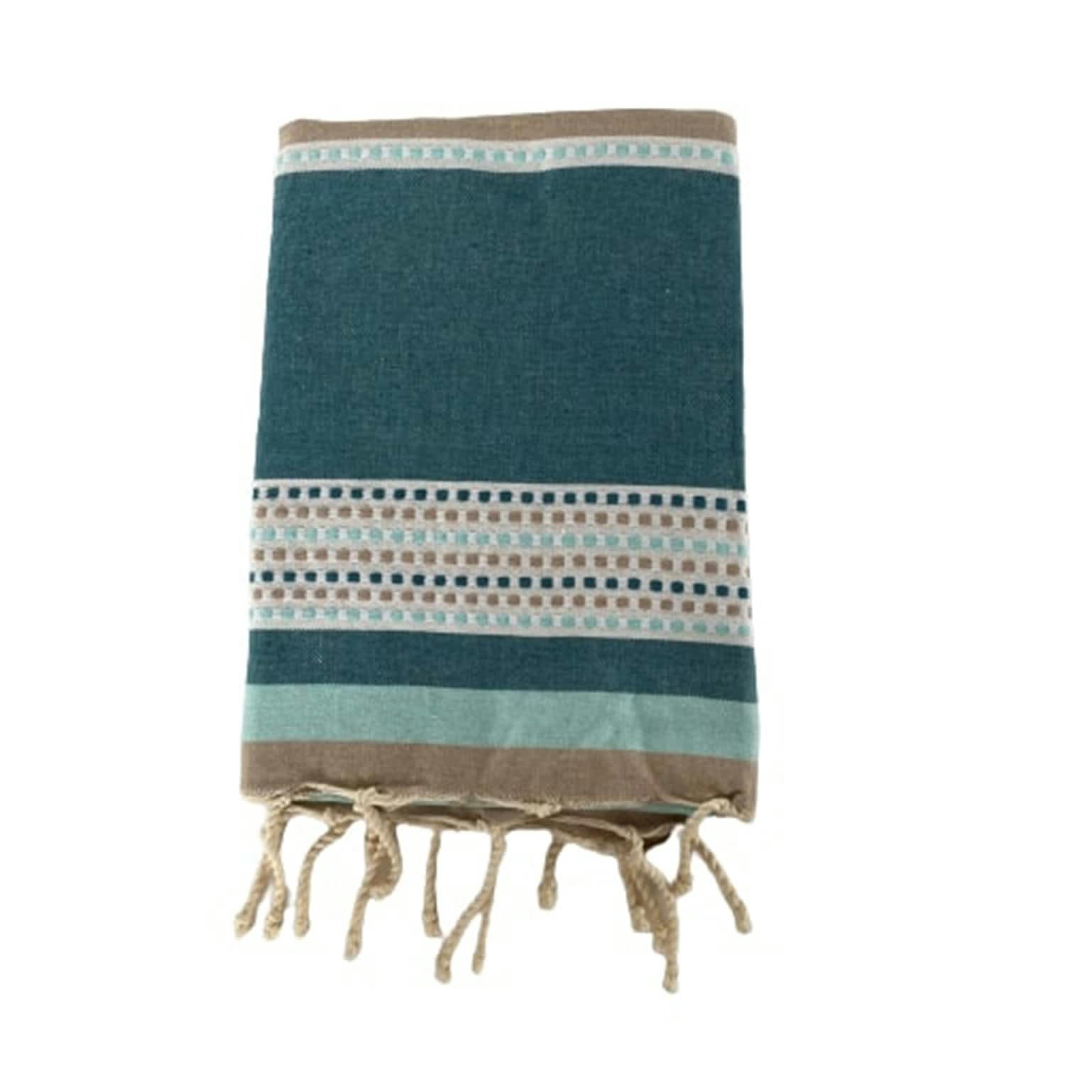 100X200CM 190GM² - Fouta traditionnelle "Banado" Aqua 100x200