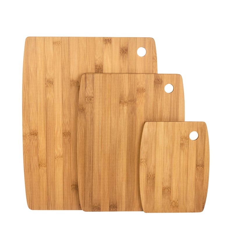 Conjunto de 3 tábuas bambu 19/29/37cm