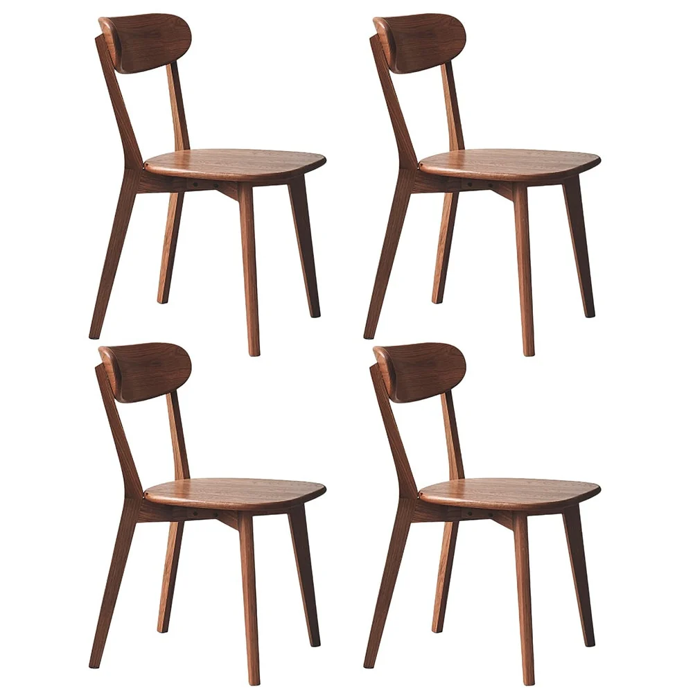 Wood Dining Chairs, Solid Oak Wood Chairs w/ Backrest & Seat