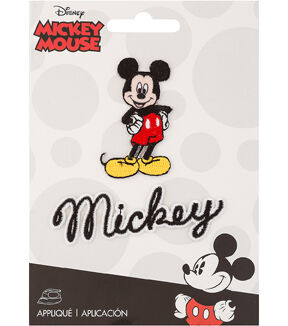 Disney 2 Mickey Mouse With Script Iron On Patch