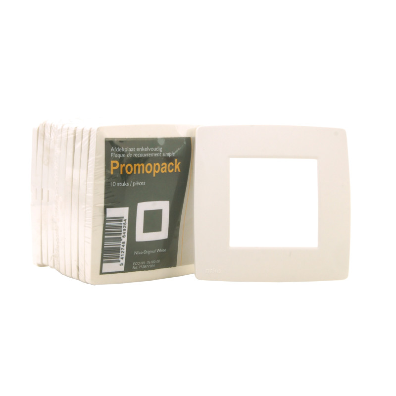 Plaque de recouvrement blanche 10 pièces NIKO