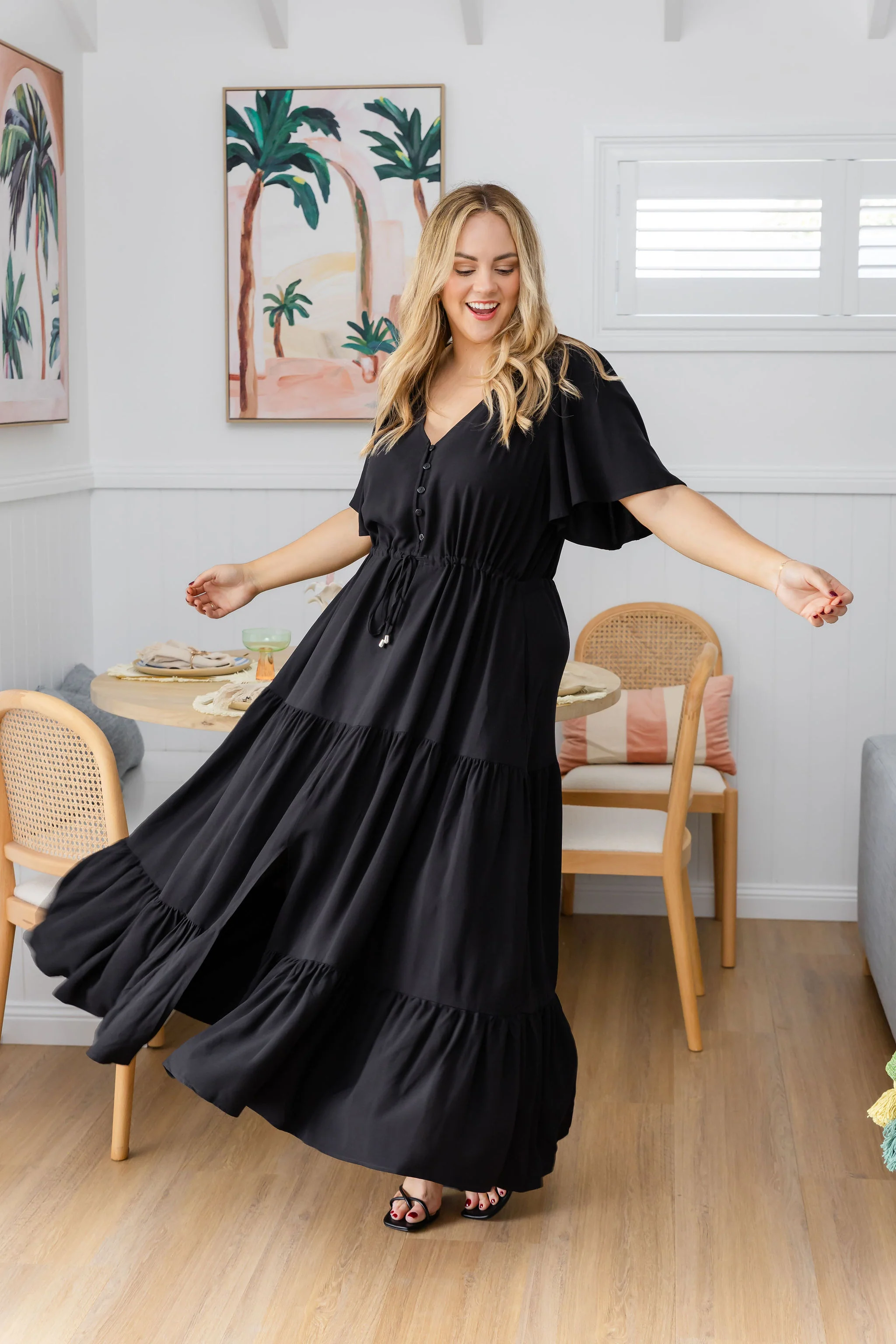 Bonnie Maxi Dress in Black