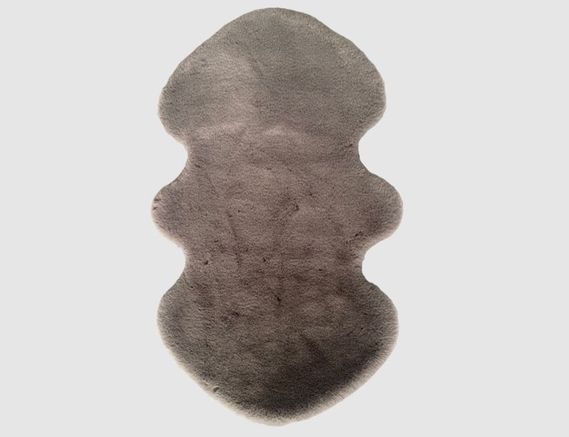 Kunstfellteppich Mia Grau 55x95cm