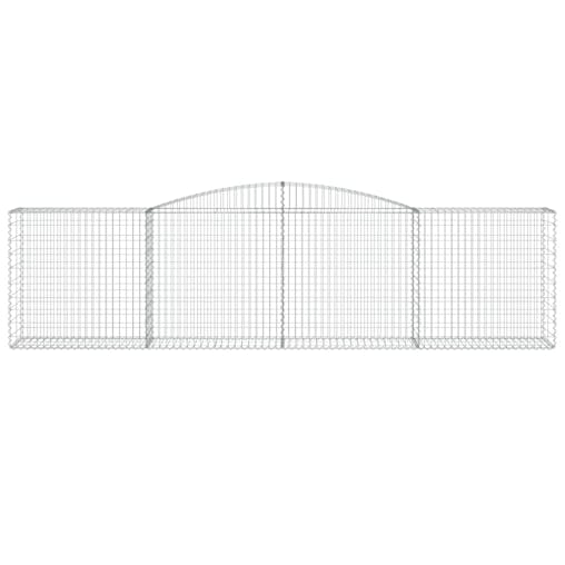 NNEVL Arched Gabion Baskets 4 pcs 400x50x100/120 cm Galvanised Iron