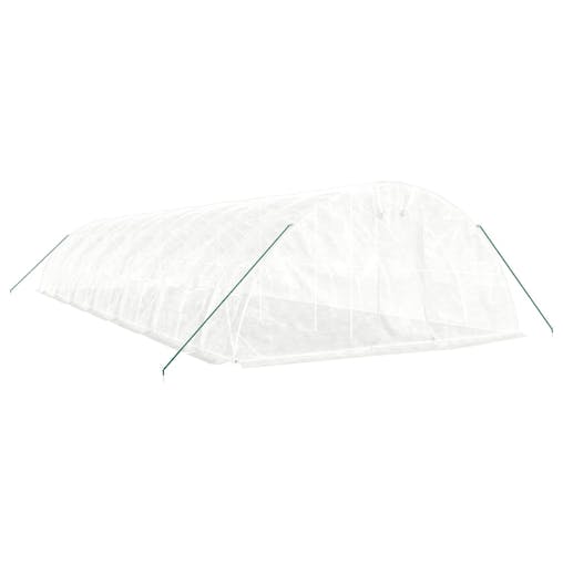 NNEVL Greenhouse with Steel Frame White 70 m&sup2; 14x5x2.3 m