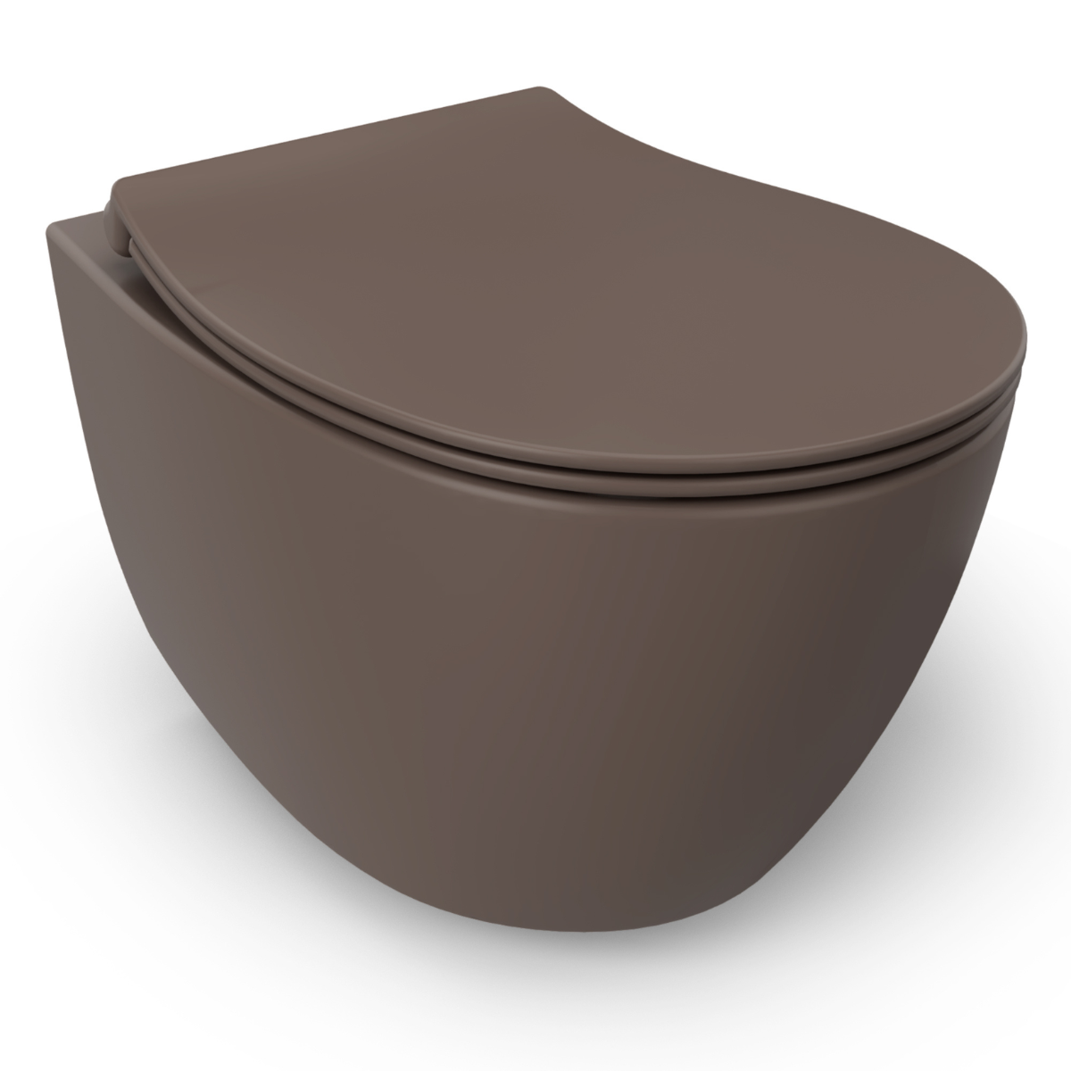Isvea Wc Toilet Badkamer Hangend Taupe Inclusief Softclose Toiletbril