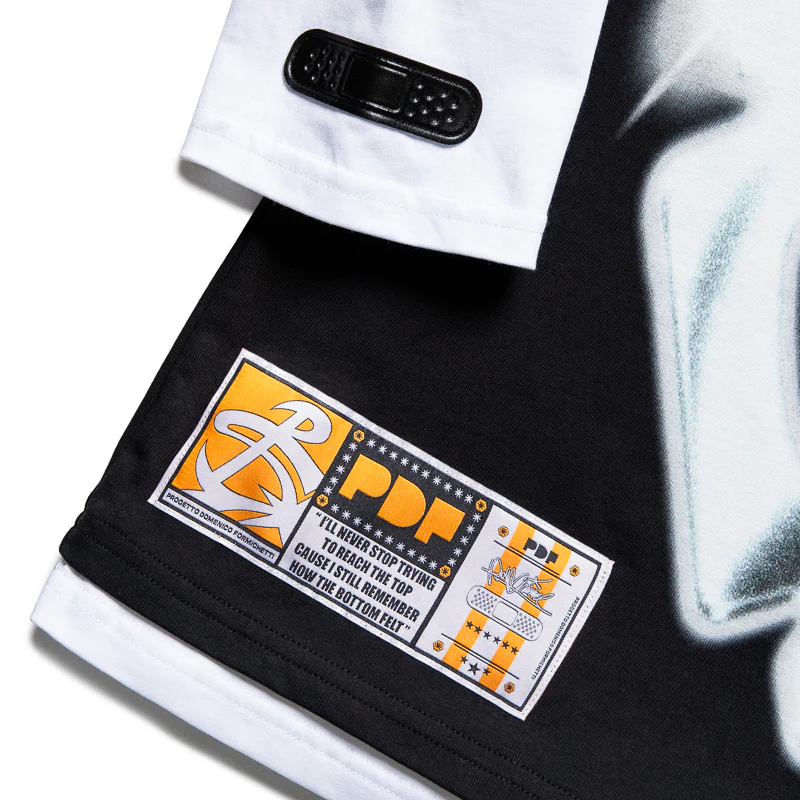 PDF Channel No Name A L/S Tee - Black/White