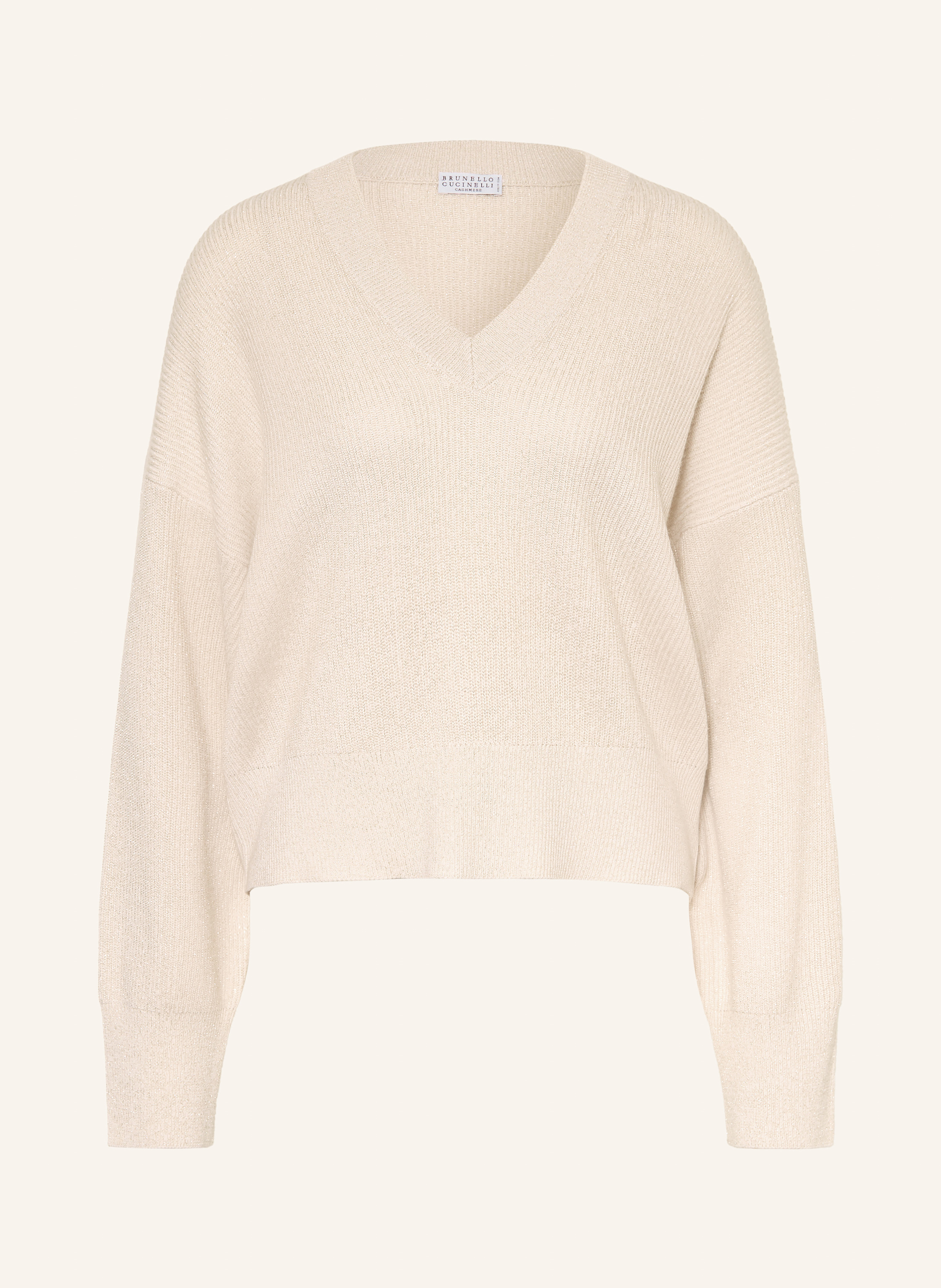 BRUNELLO CUCINELLI Cashmere-Pullover mit Glitzergarn