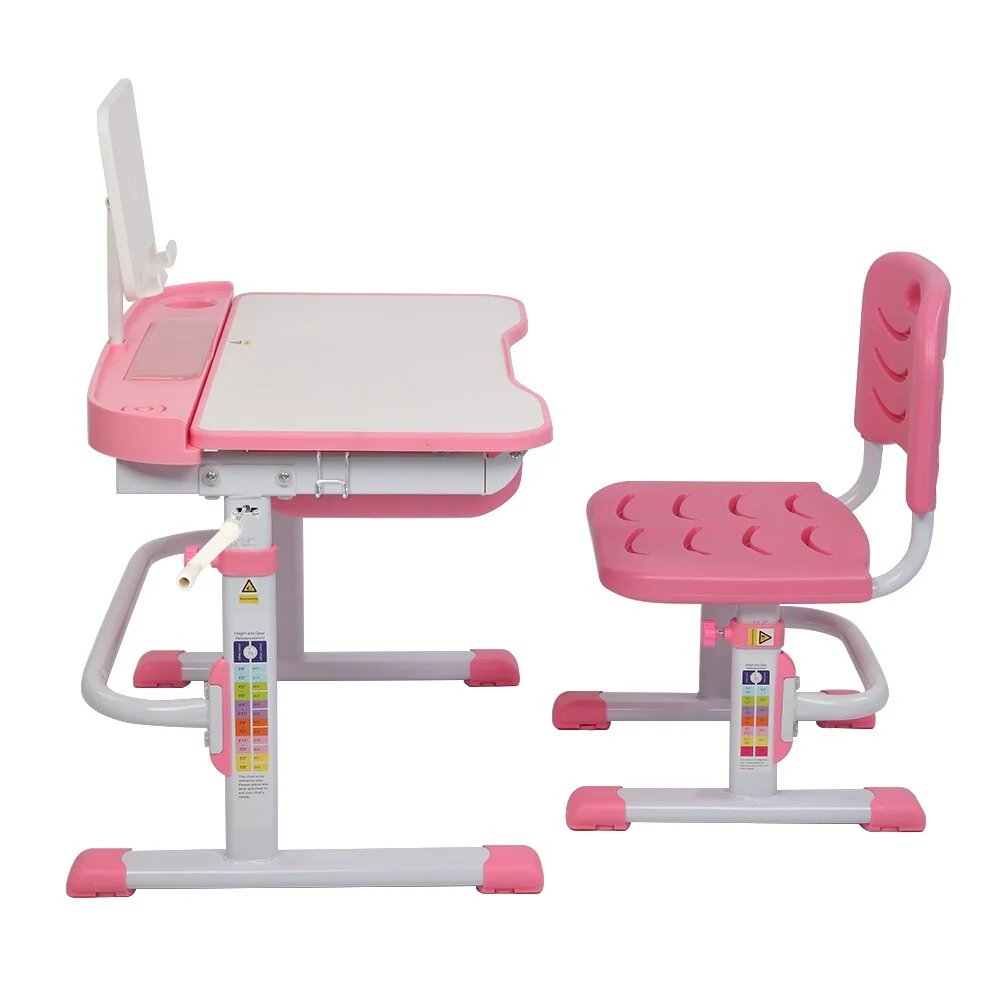 80Cm Children's Study Table And Chair(With Reading Frame Without Lamp)