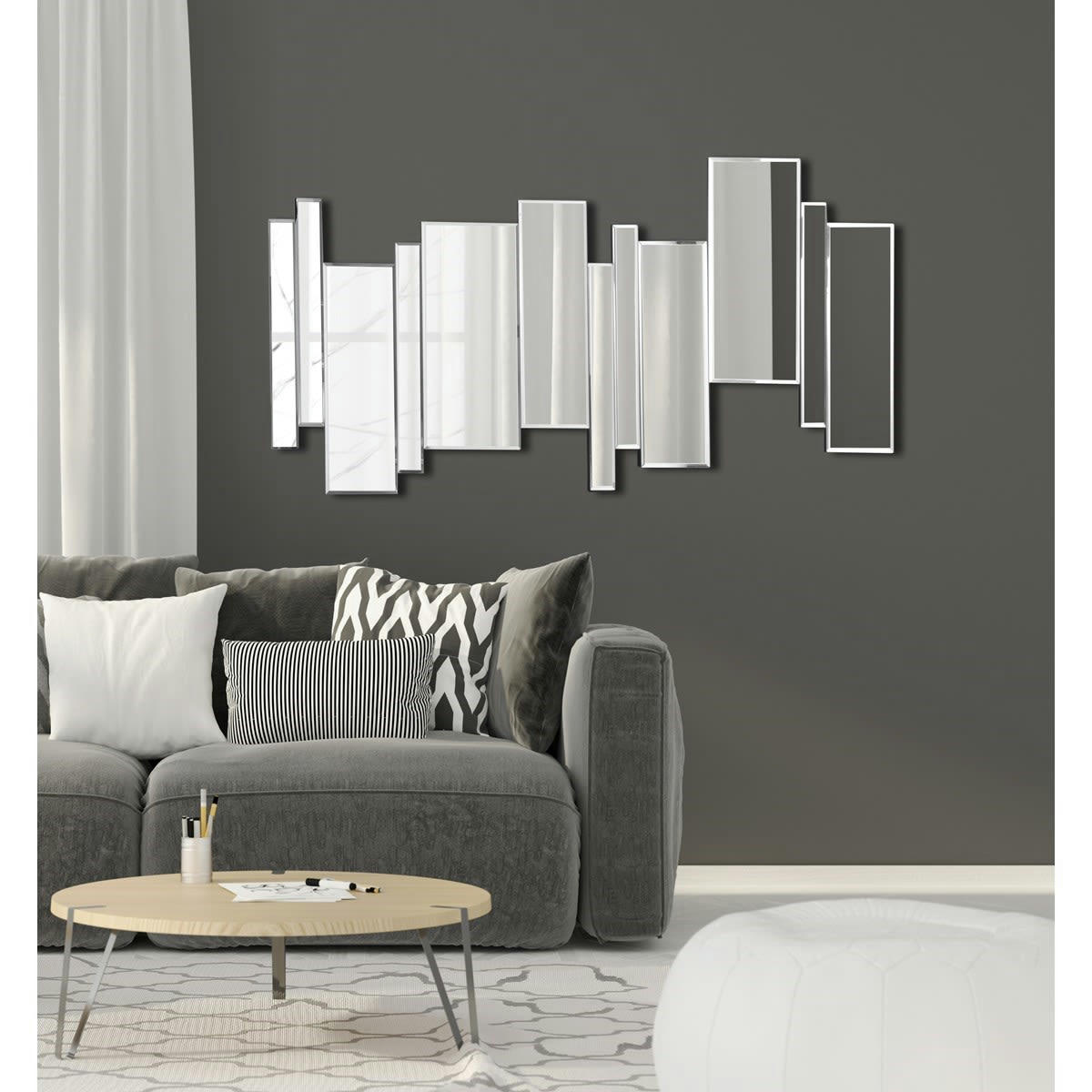 AXEL - Miroir sans contour barres décalées 70x140cm