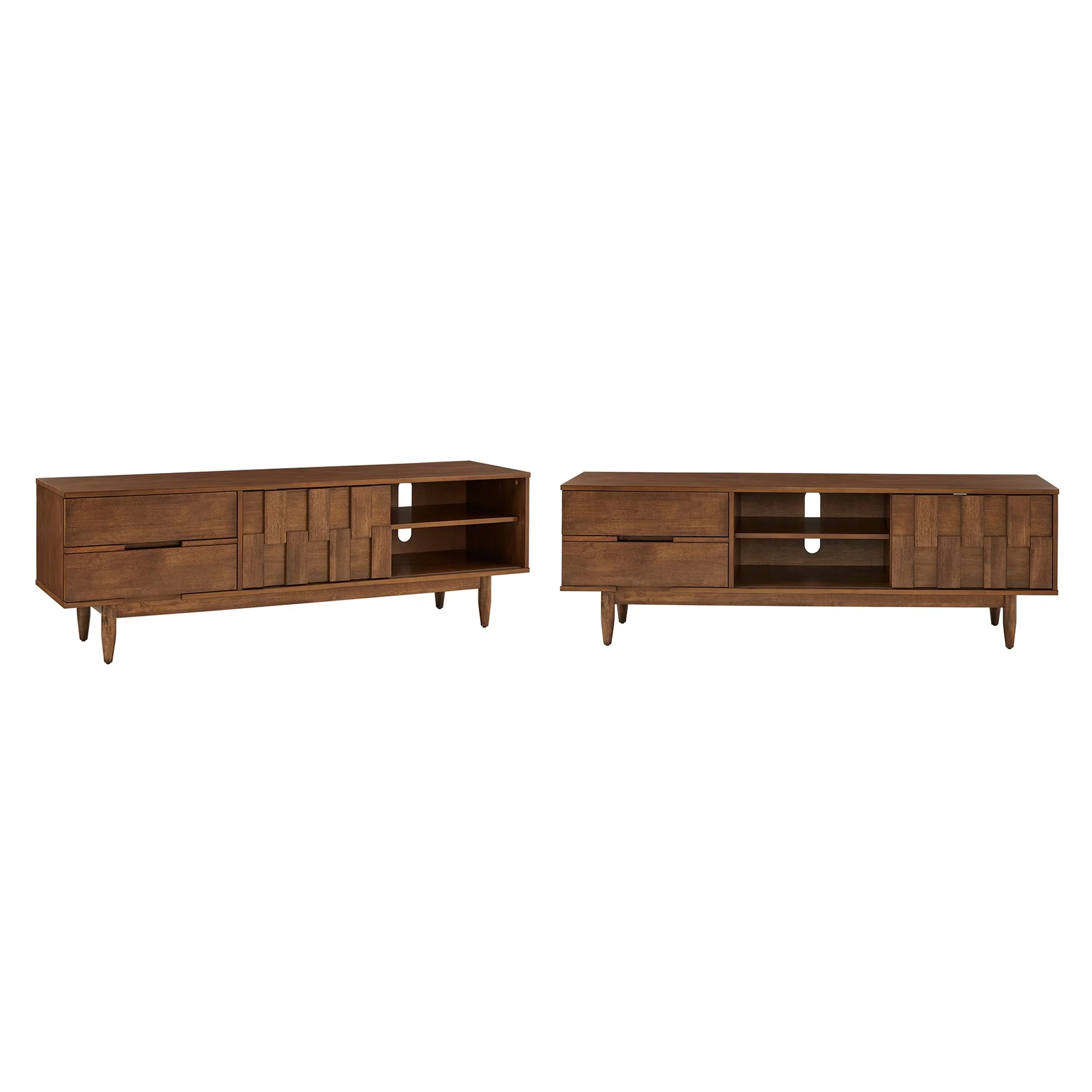 Bardolino Mid-Century Wood 2-Drawer TV Stand