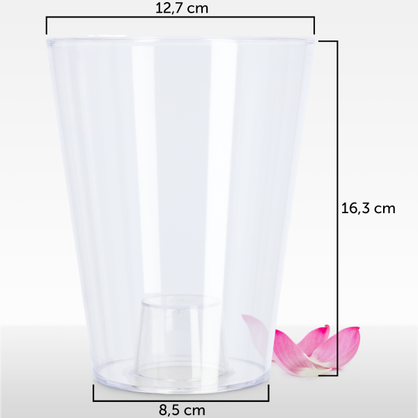Doniczka Osłonka Na Storczyk Kwiaty Bezbarwna 12cm