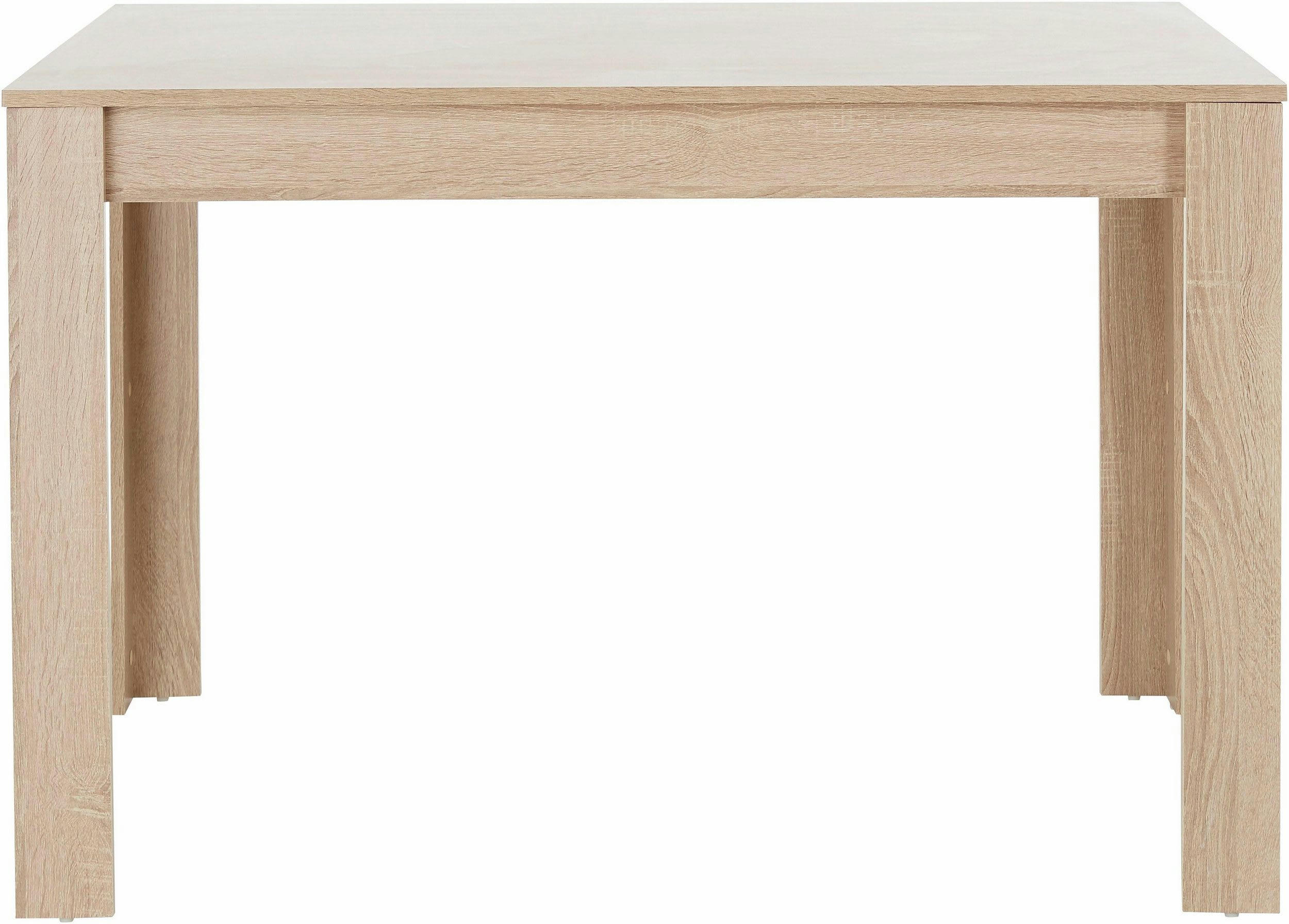 LYNN - Table à manger 120x80 cm 6 personnes en MDF Nature Chêne