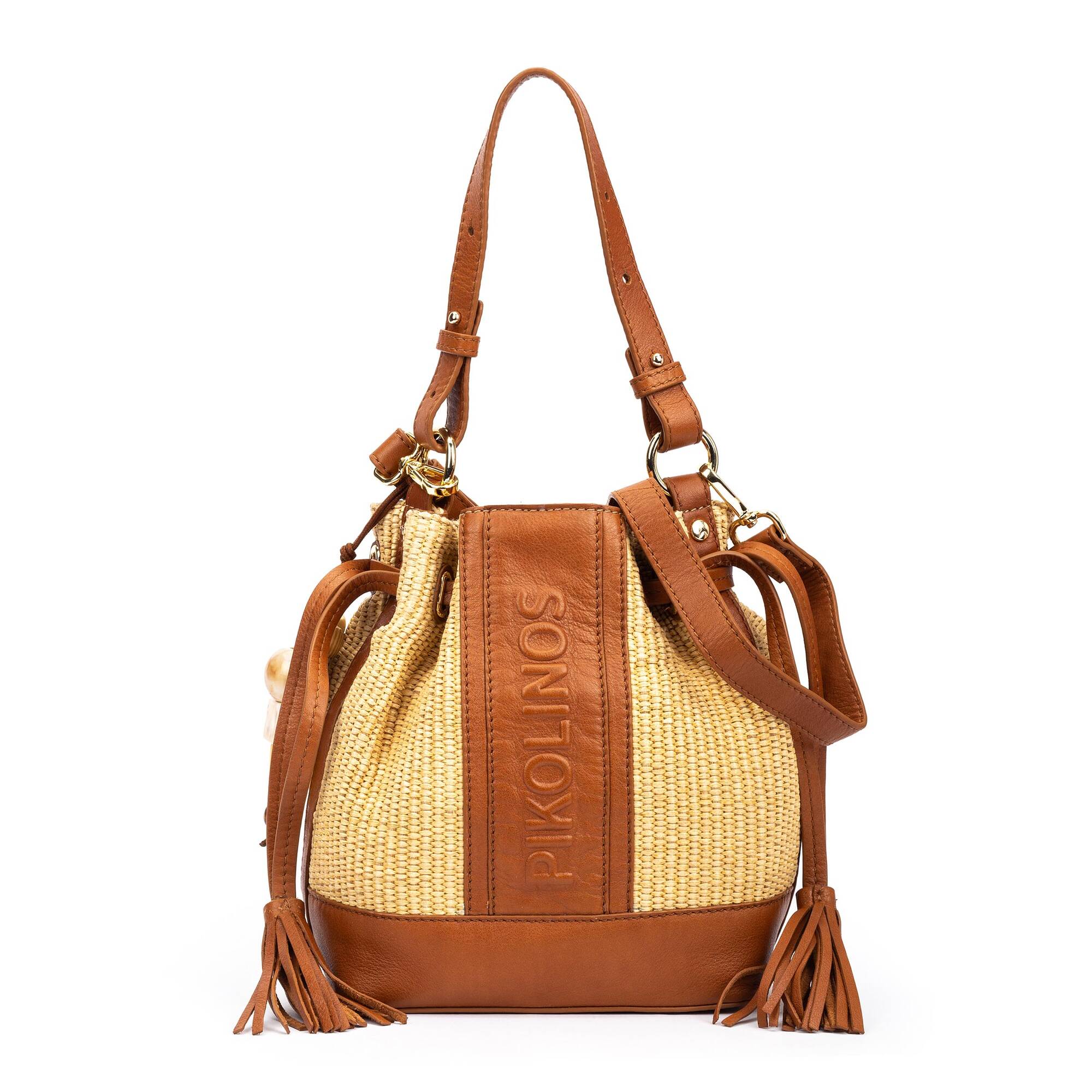 ALTAFULLA - Bolso de rafia y piel para mujer