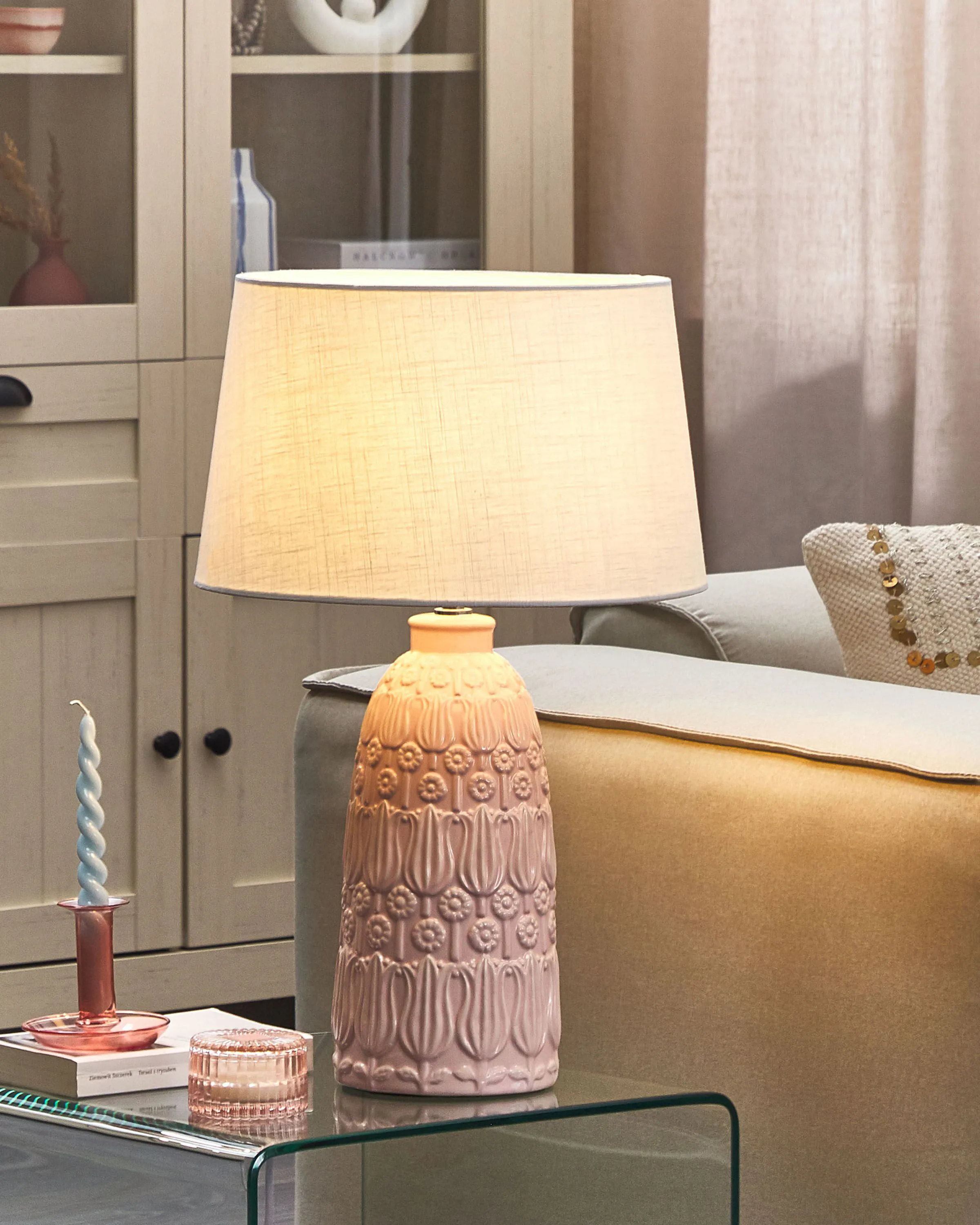 Table Lamp ZARIMA Ceramic Pink