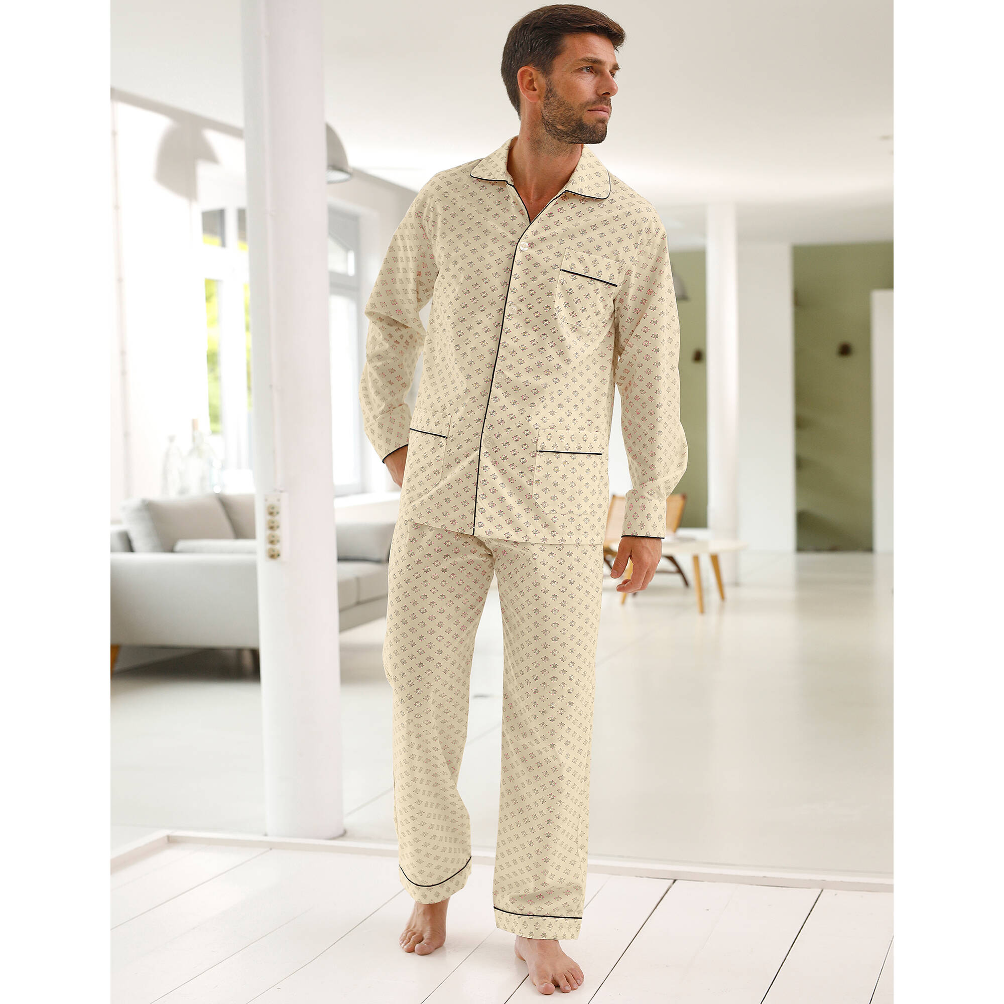 Pyjama imprimé popeline polycoton