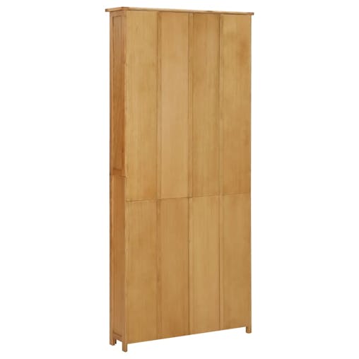 NNEVL 7-Tier Bookcase 90x22.5x200 cm Solid Oak Wood