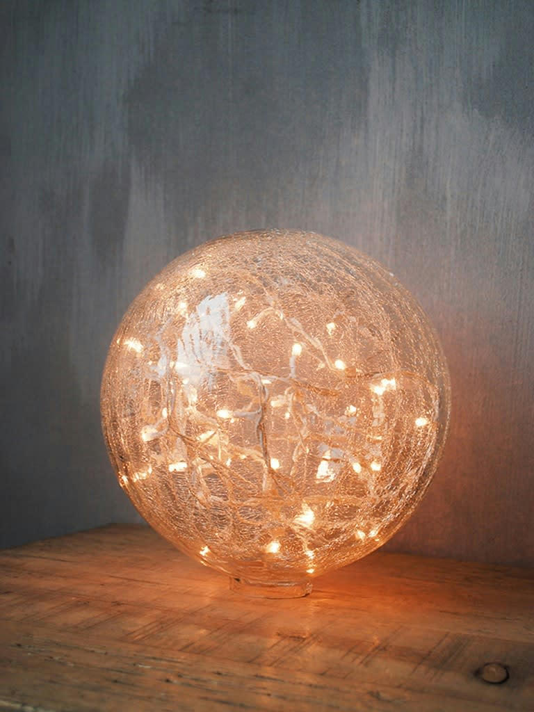 GUIRLANDE - Lampe à poser 25cm en verre mercurisé transparent