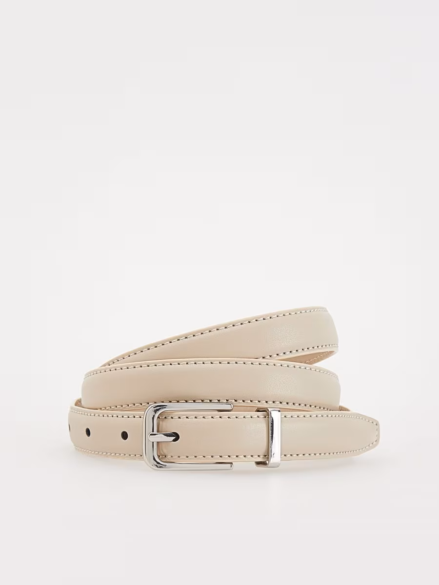 Leather Belt With Buckle