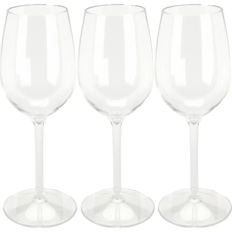 Excellent Houseware Wijnglas - 1x - transparant - 330 ml