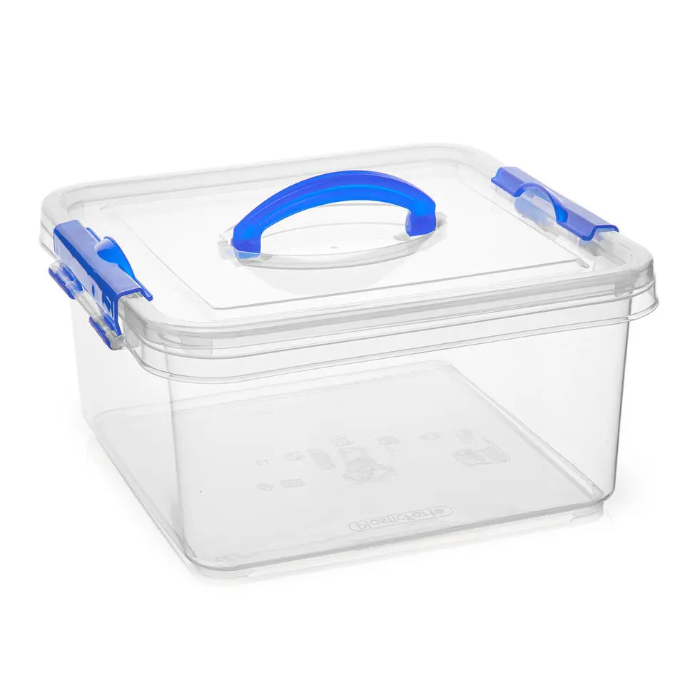 Plasticforte Opbergbox met deksel - blauw - 5L - kunststof