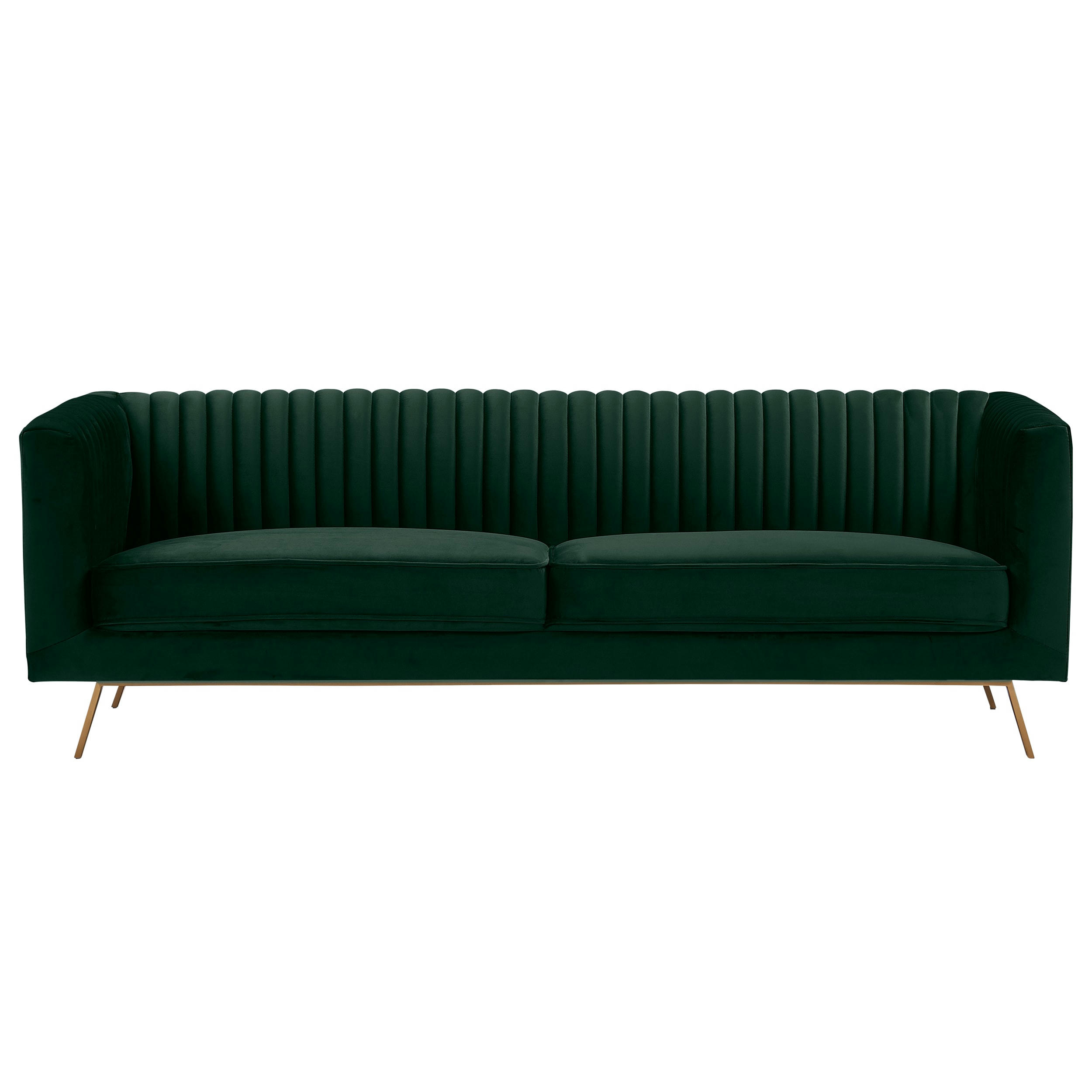GATSBY - Canapé 3 places en velours vert foncé