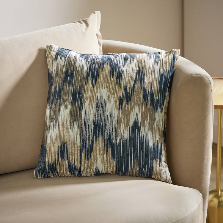 Habitat Ikat Jacquard Cushion - Neutral - 43x43cm