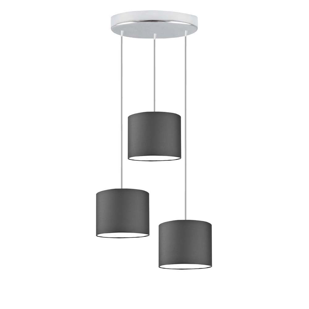 Lampa sufitowa 3-punktowa PUEBLO Chrom/ Grafitowy