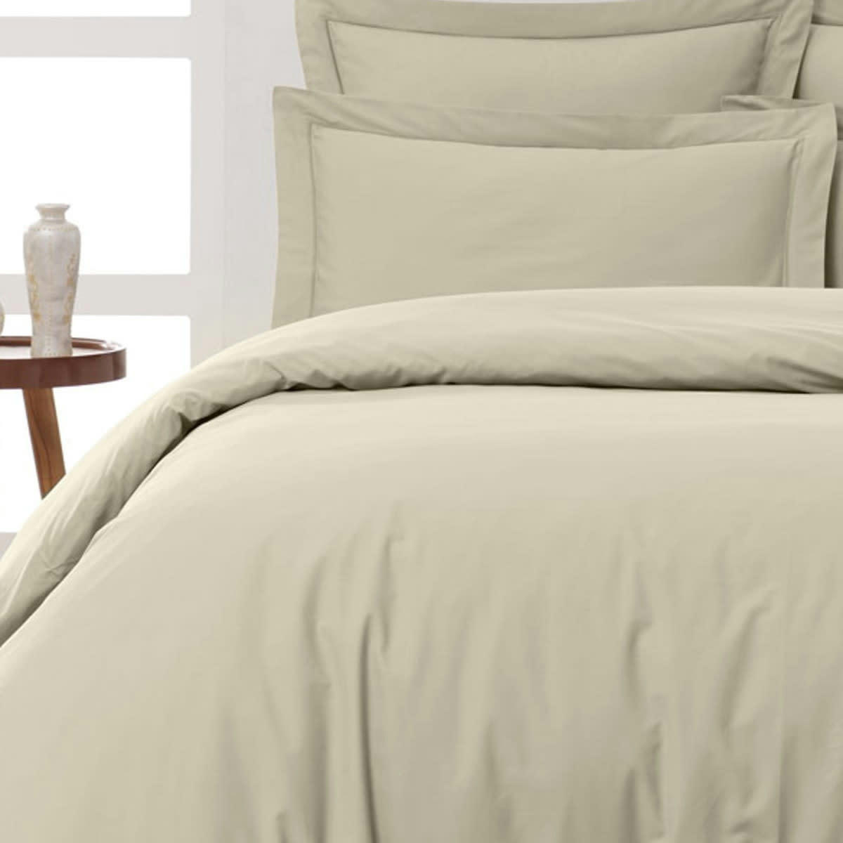 SOFT PERCALE - Housse de couette en percale coton  ficelle 140x200 cm