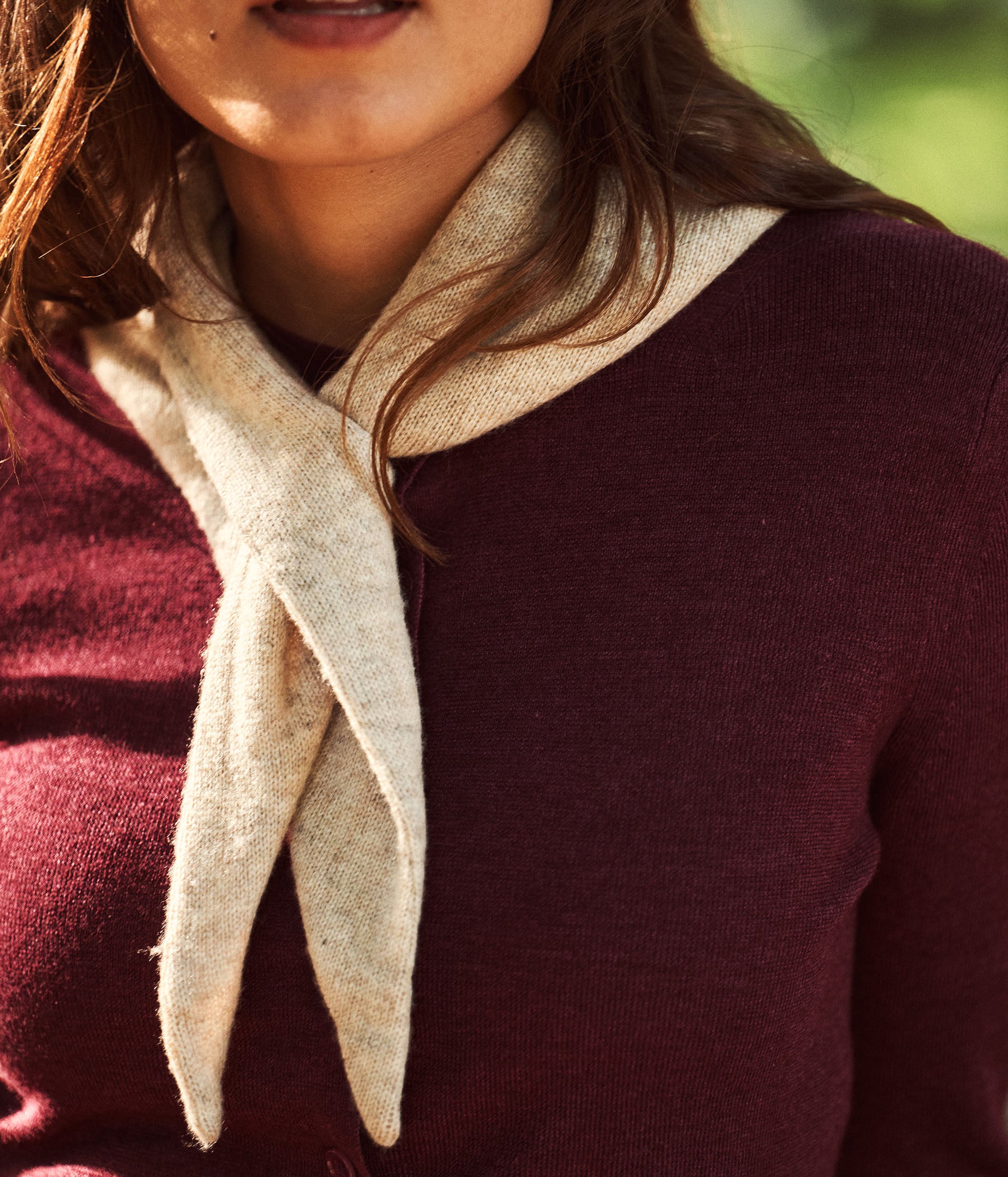 Foulard tricot beige Loulou