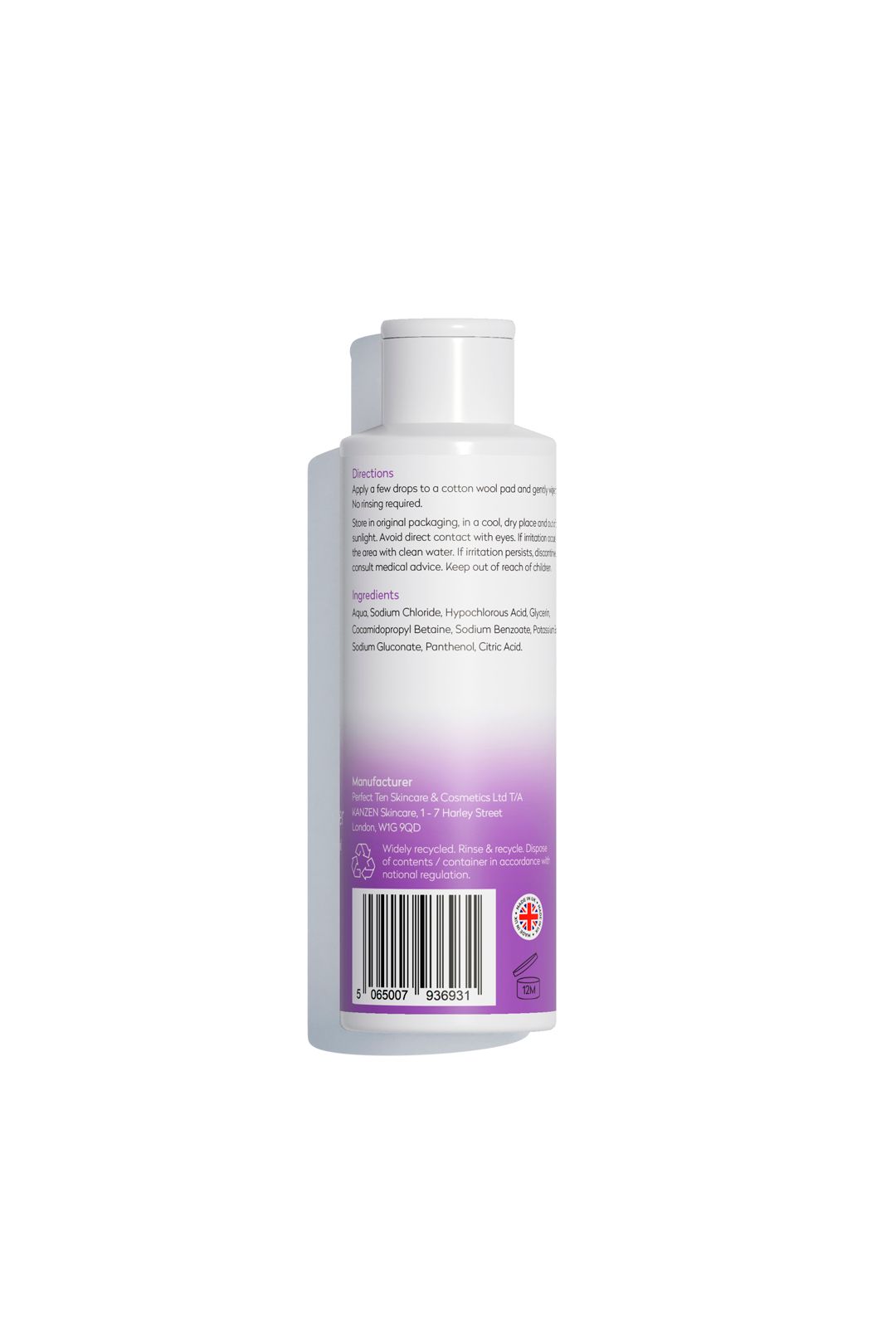 Kanzen Micellar Makeup Remover with added Hypochlorous Acid