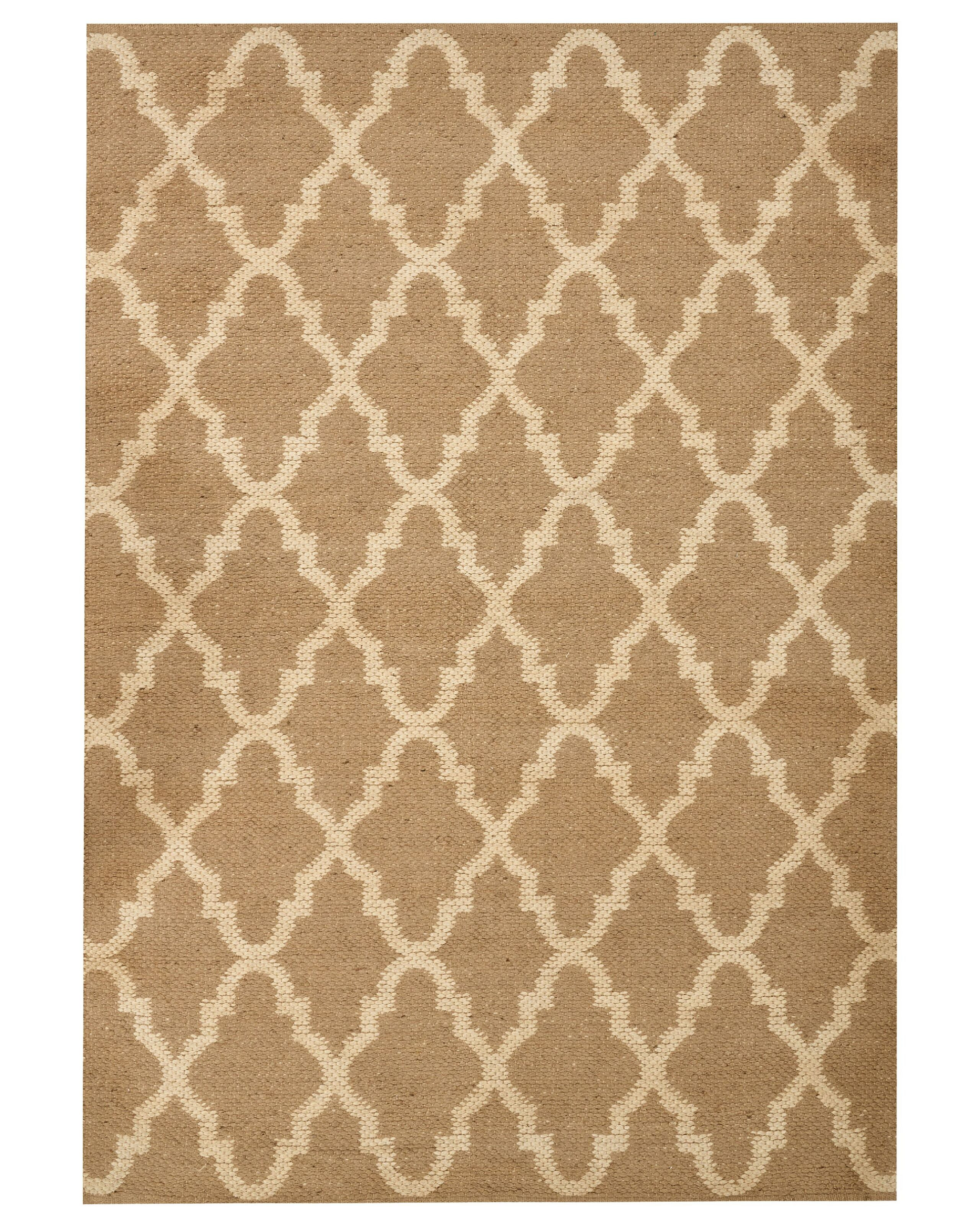 Dywan jutowy pleciony 160 x 230 cm beżowy