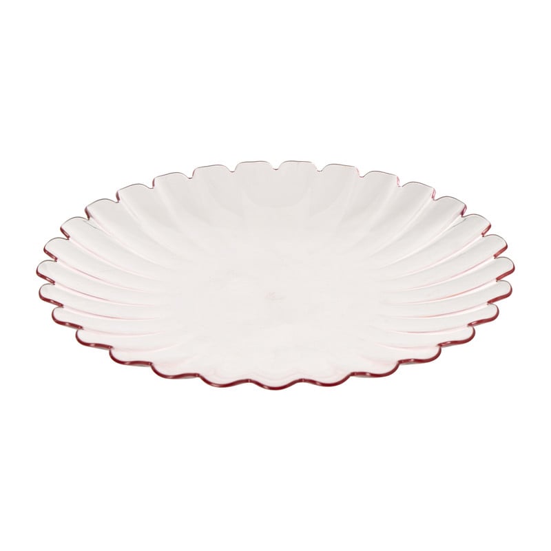 Dinerbord geschulpt - roze - &Oslash;28x2.5 cm