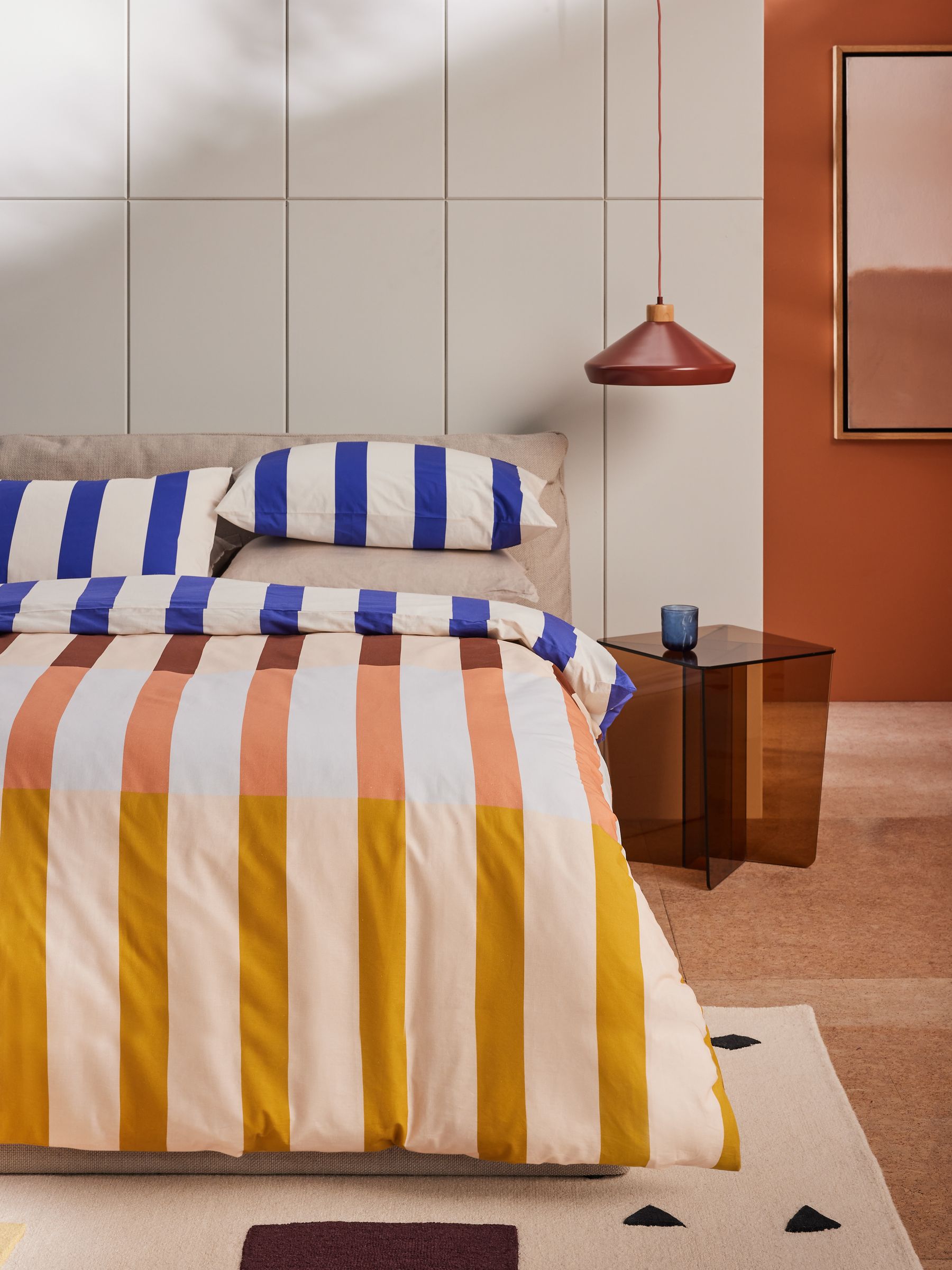 Terri 180 Thread Count Duvet Cover and Pillowcase Set in Multi