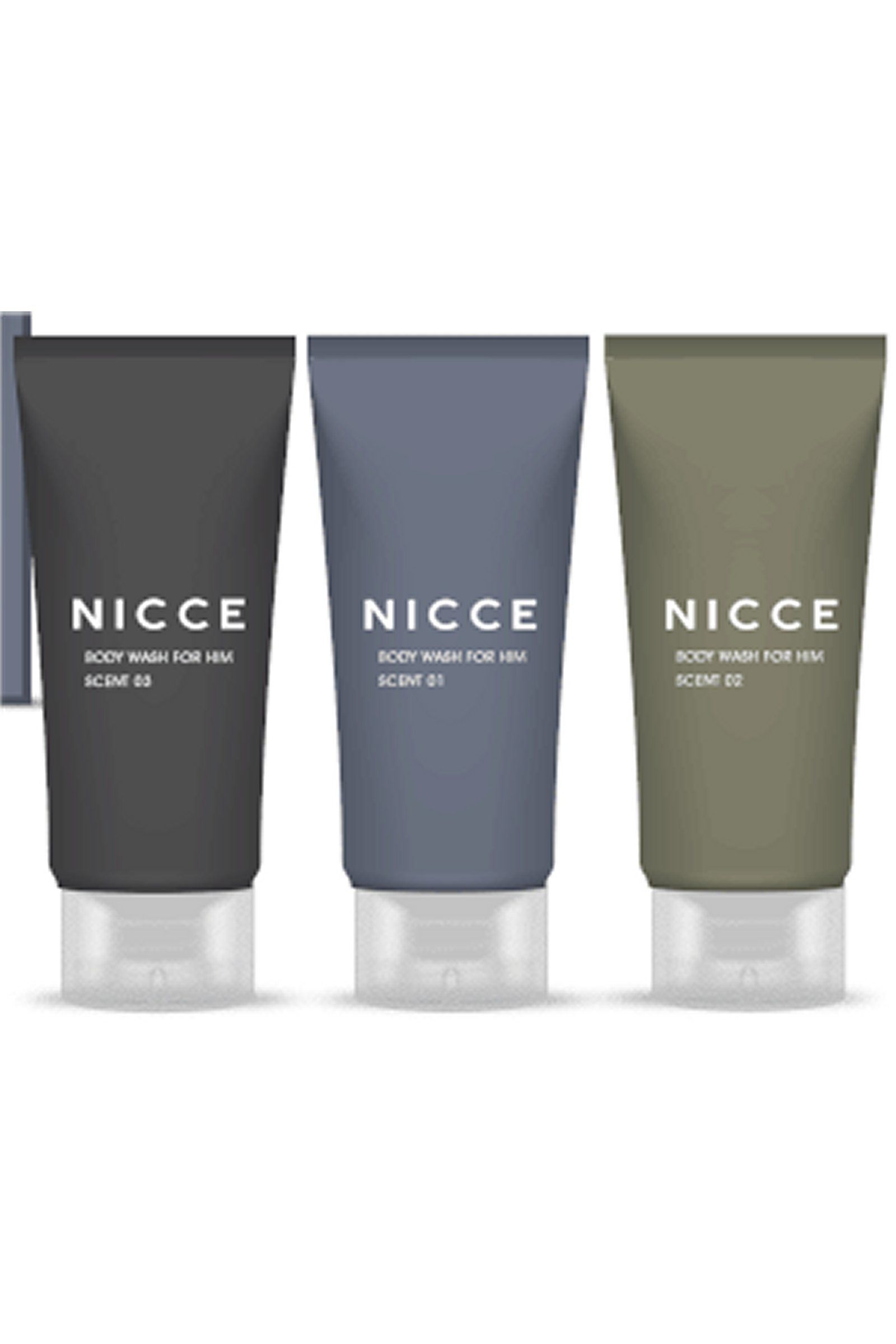 Nicce Body Wash Set 3 x 150ml Original#01, Fresh#02, Intense #03
