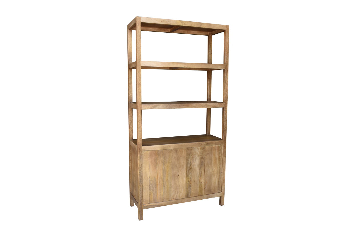 Giga Meubel Wandkast Louie - Mangohout - Naturel - 100x40x200cm