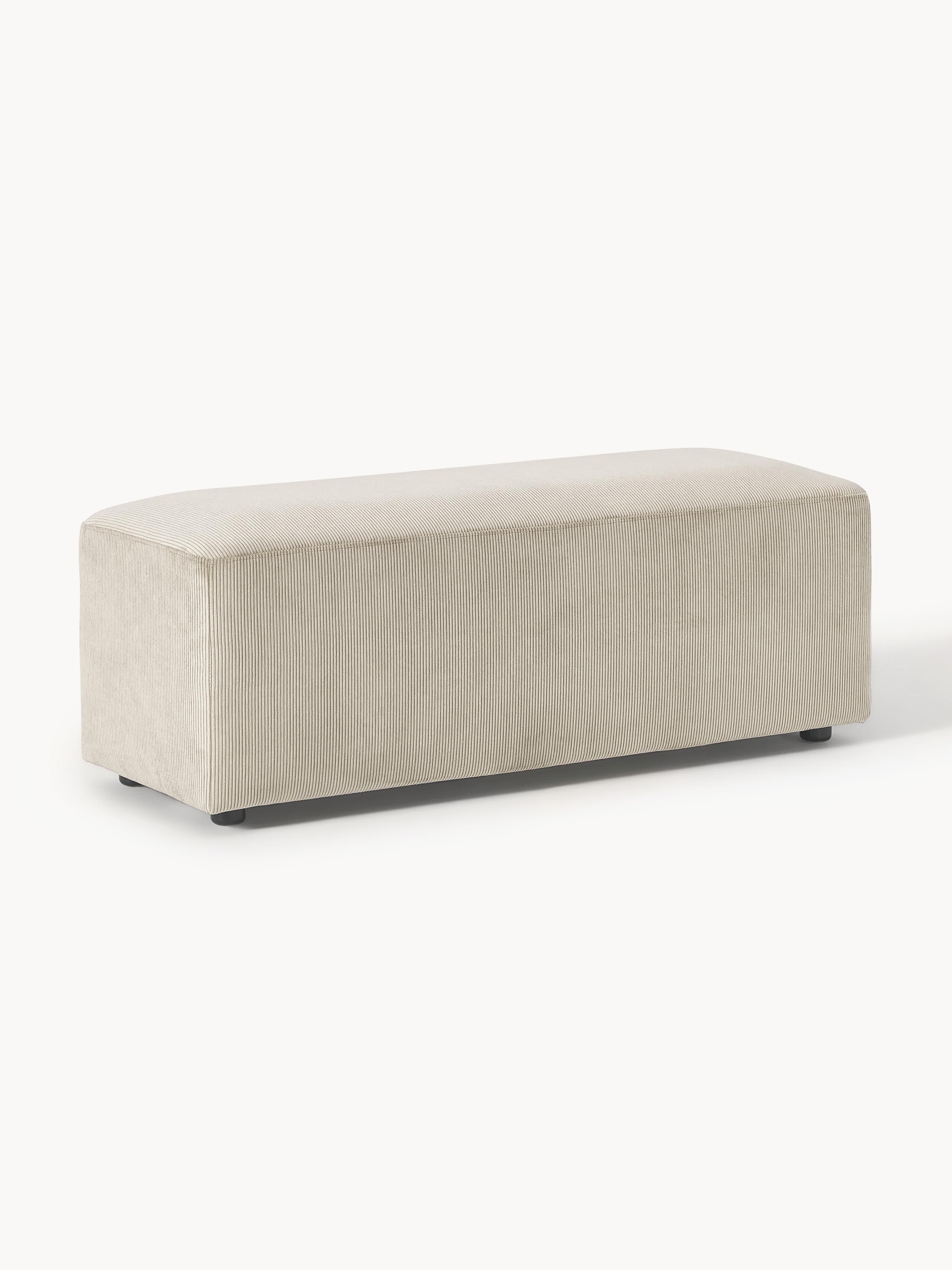 XL Sofa-Hocker Melva aus Cord, B 116 x T 42 cm