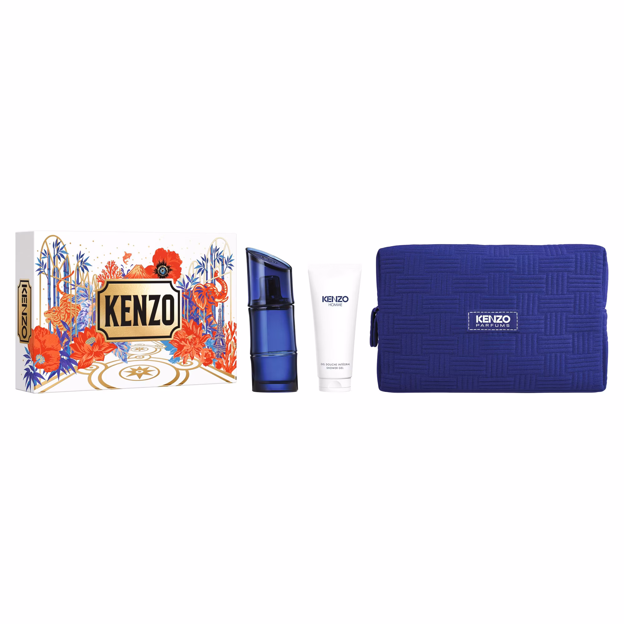 KENZO HOMMECoffret - eau de toilette intense + gel douche + trousse de voyage