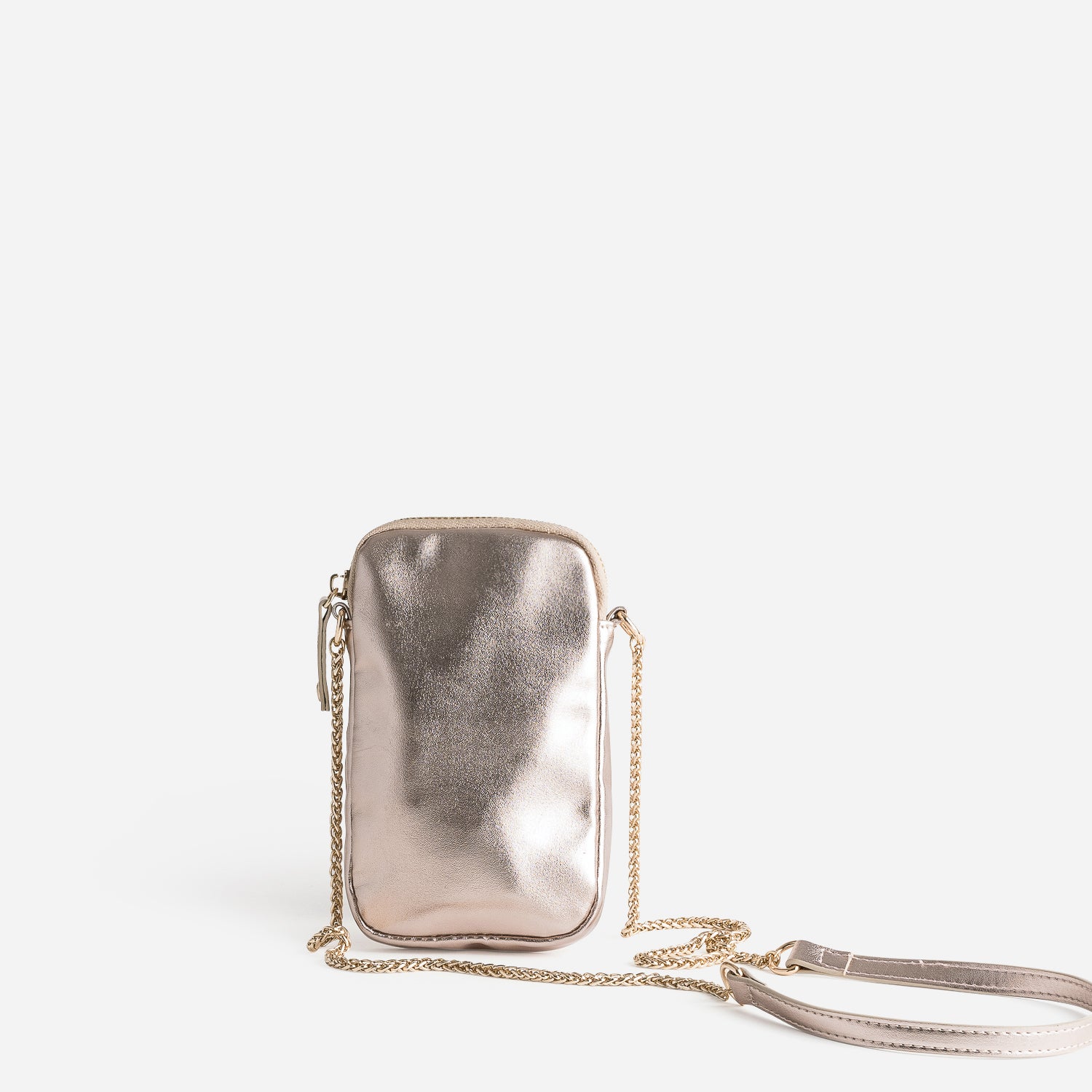Sac doré métallisé pour téléphone portable