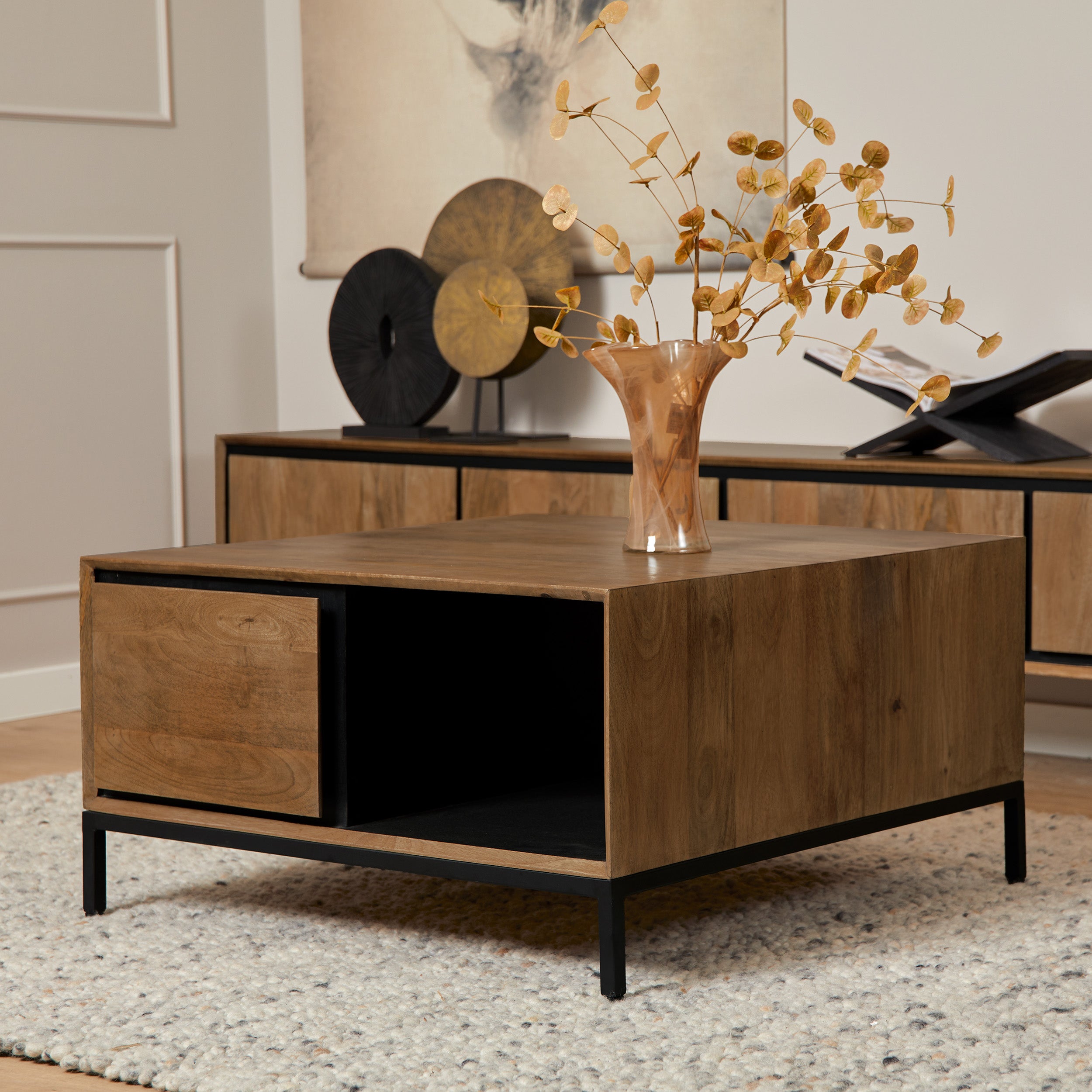 Starfurn salontafel RichWood - bruin - 80x80x40cm