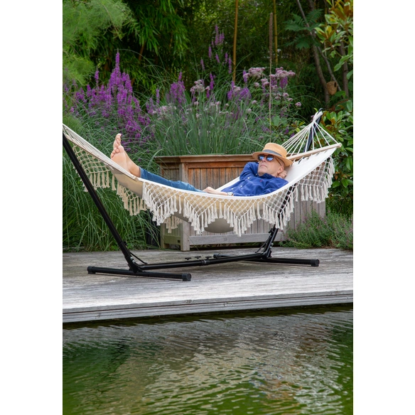 Hängematte, Baumwolle/Polyester, LxB: 285x100 cm, beige