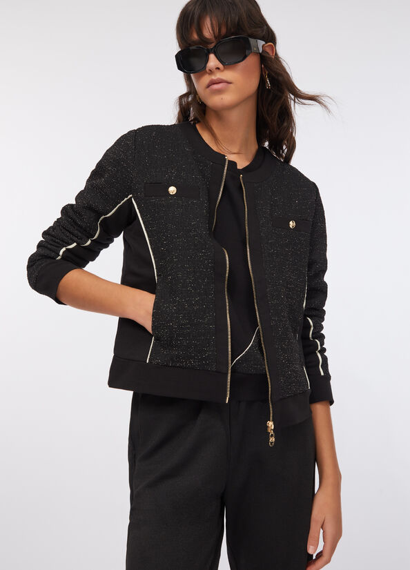 Giacca in felpa e boucl&eacute;