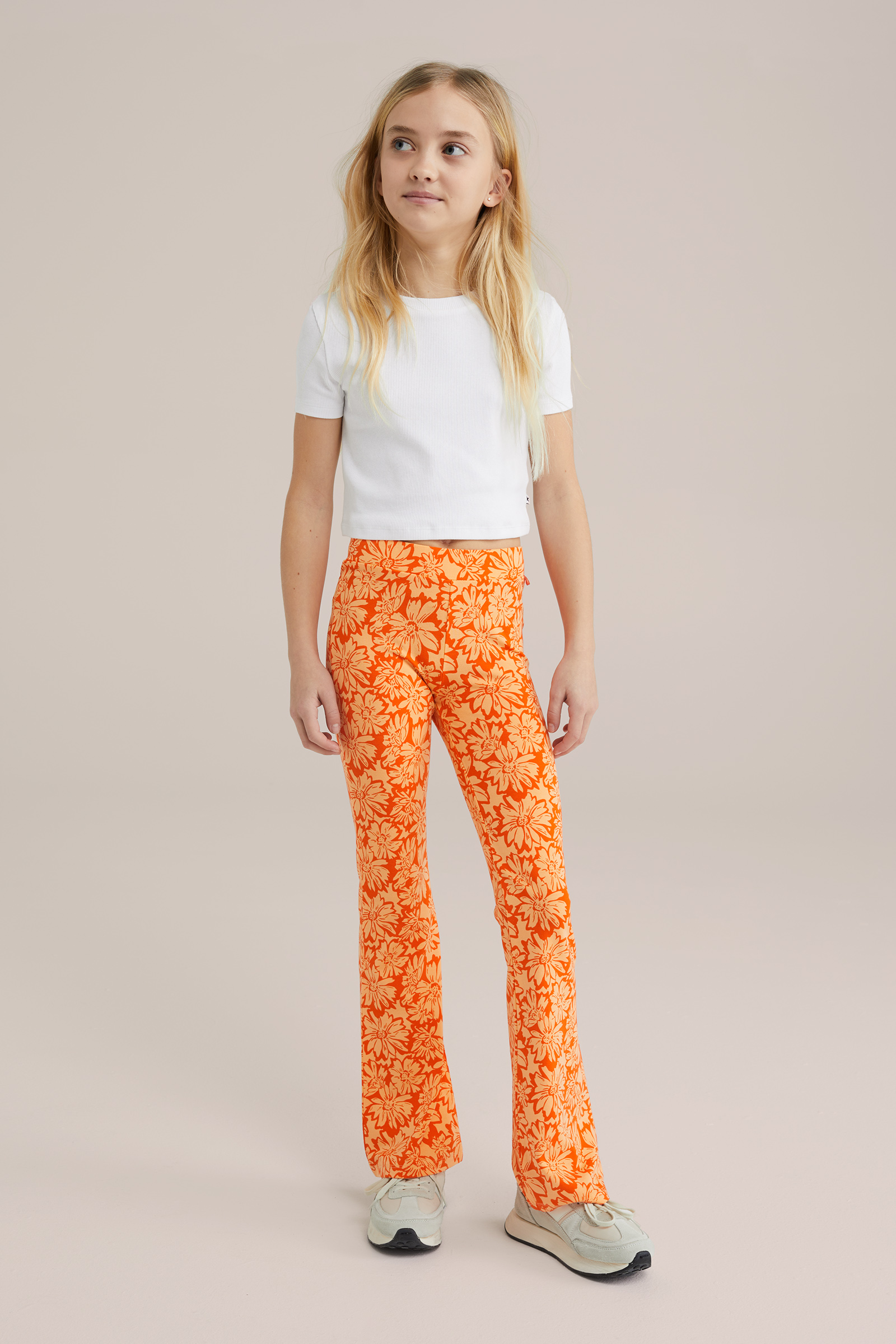 Meisjes flared legging met print