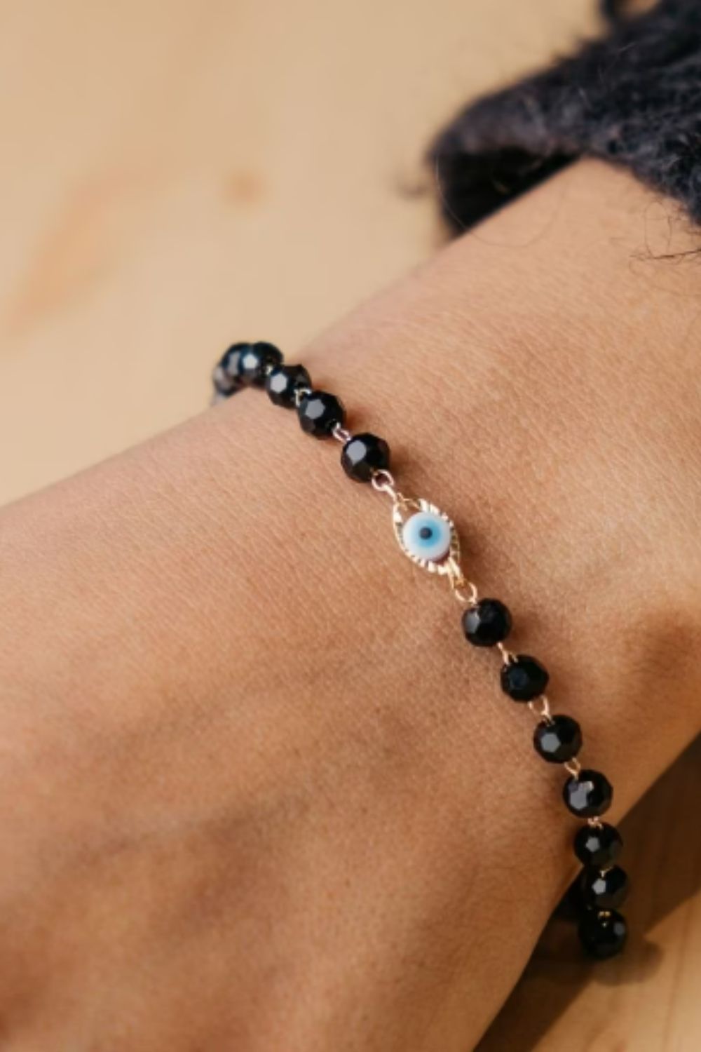 The Colourful Aura Evil Eye Black Beads Indian Mangalsutra Protection Indian Nazaria Bracelet