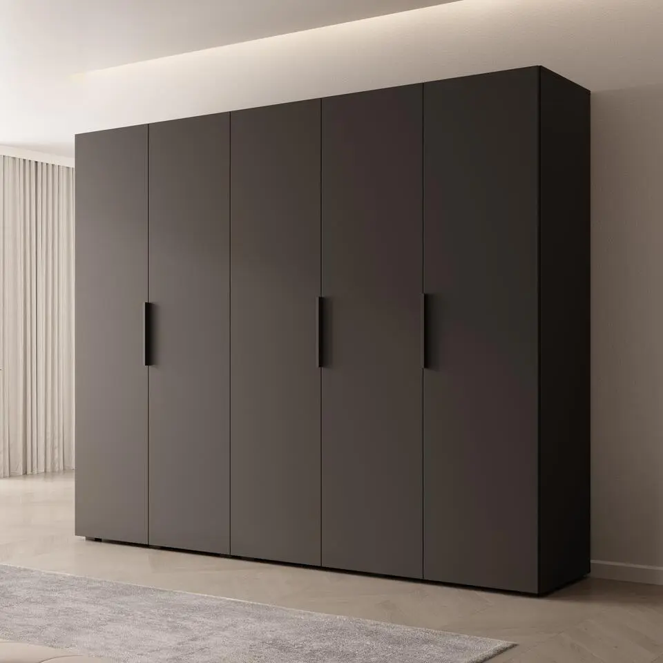 Meubella - Kledingkast Marquesa - Zwart - 250 cm