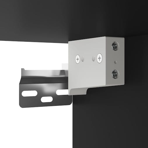 NNEVL Wall-mounted Bedside Cabinets 2 pcs Black 41.5x36x28cm