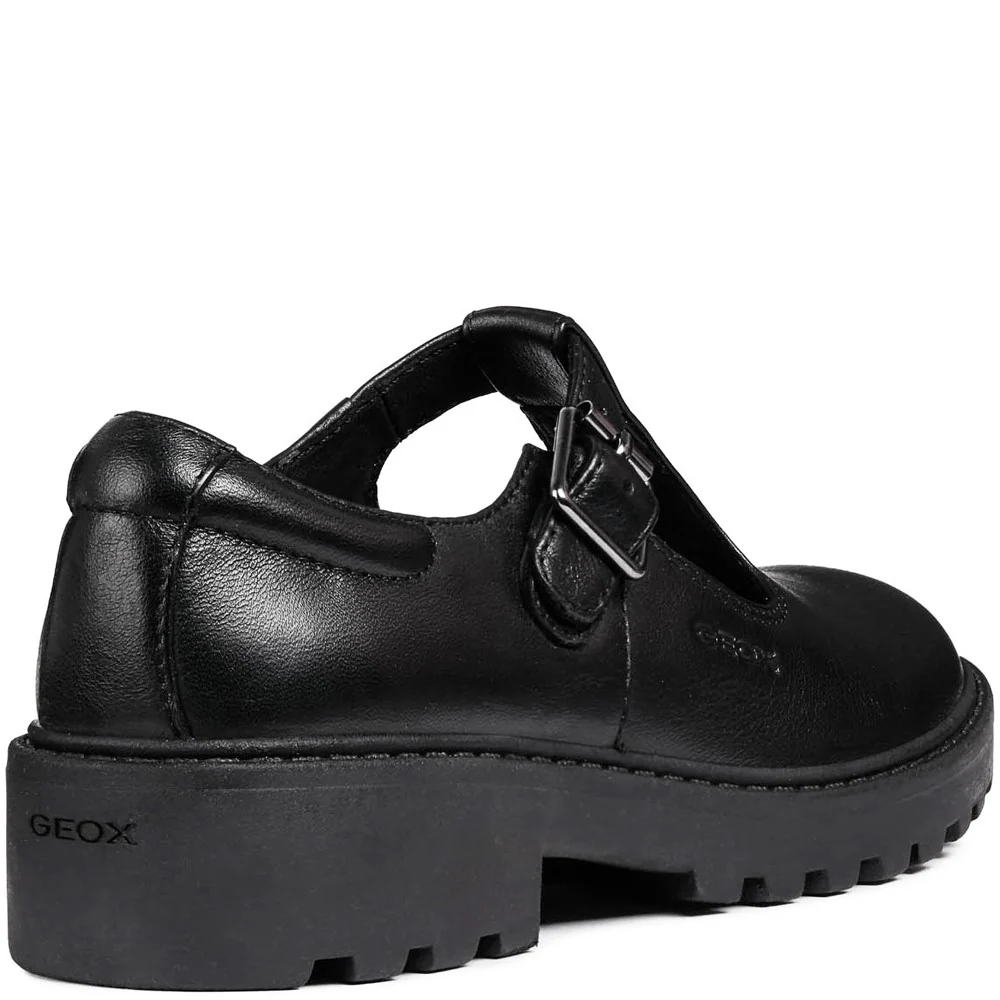 Geox J Casey G. E Buckle School Shoes Size 6