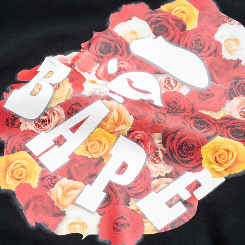 A Bathing Ape Rose Ape Head Tee - Black